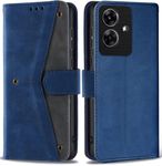 GoldKart Flip Back Cover Case for Realme Narzo N61 / Realme C61| Dual-Color Leather Finish Flip Cover | Inbuilt Stand & Pockets | Flip Cover for Realme Narzo N61 / Realme C61(Faux Leather, Blue)