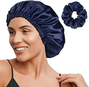YANIBEST Double Layer Satin Bonnet Silk Bonnet Adjustable Hair Bonnet for Sleeping Hair Bonnets for Women Curly Natural Hair