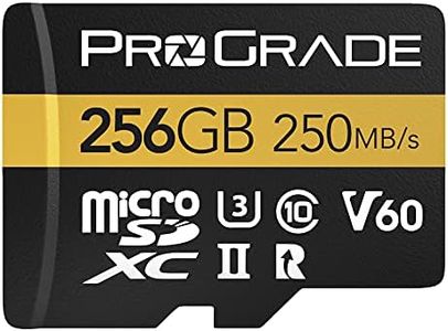 microSD Card V60 (256GB) - Tested Like a Full-Size SD Card for use in DSLRs, mirrorless and Aerial or Action Cameras | Up to 250MB/Read Speed and 130MB/s Write Speed by ProGrade Digital