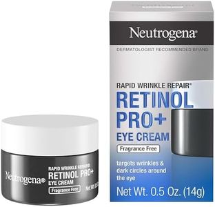 Neutrogena Rapid Wrinkle Repair Retinol Pro+ Anti-Wrinkle Eye Cream, Targeted Eye Cream for Wrinkles & Dark Circles, Formulated without Fragrance, Dyes, Phthalates, and Parabens, 0.5 oz