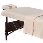 Master Massage Cotton Flannel Sheets Set (3 Piece Set) Massage Table Cover Set, Beauty Salon SPA Bed Replacement Cover, Includes Table Cover, Face Cushion Cover, Table Sheet,Off White