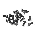 uxcell M3.5 x 10mm Phillips Screw Fastener Black for Laptop PC TV Fan Switch 50pcs