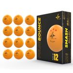 PulseITBounce - High Performance Table Tennis Balls, 40+ for Professional Matches, 3-Star Ping Pong Balls for Kids & Adults Training, Durable ABS Plastic Orange (Pack of 12)