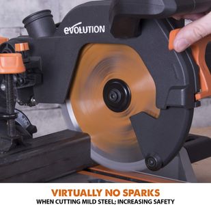 Evolution Sliding Mitre Saw – R210SMS+ Compact, Multi-Material Cutting