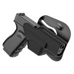 TEGE Paddle Holster Compatible with Glock 19 19X 23 32 44 45 (Gen 1-5), Tactical Outside Waistband Open Carry Holster Custom-Molded Fit G19 G19X G23 G32 G44 G45 (Gen 1 2 3 4 5), RH