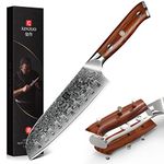 XINZUO 7 Inch Santoku Knife, 67 Layers Damascus Steel Professional Chef's Knife Vegetable Knife Kitchen Knife Razor Sharp with Rosewood Handle - Yu Series