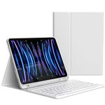 KVTVOU Keyboard Case Compatible with iPad Air 11 Inch M2 2024, for iPad Air 5th Gen 2022/Air 4th Gen Case 10.9 Inch with Pencil Holder, Magnetically Detachable Wireless Bluetooth Keyboard, Gray