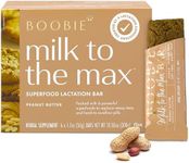 Boobie Bar Peanut Butter Lactation Bar | #1 Selling Lactation Snack Bars | Gluten Free & Vegan Lactation Snacks To Support Milk Supply Increase, 6 Bars (1 Box)