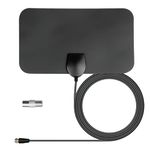 TV Aerial Indoor, 9FT HD 4K Digital TV Antenna Indoor TV Aerial Amplified with 200+ Miles Long Range Reception, Coaxial Cable for Freeview TV Support 4K 1080P Local HD TV and Other Resolutions Channel