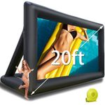 Yimukaka 20ft Inflatable Movie Screen,Front and Rear Projection Screen,No Seam,Great for Movie Nights, Pool Parties, Backyards Party