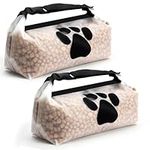 BELLE VOUS Pet Food Storage Bags (2 Pack) - Dog Food Travel Bags for Kibble/Treats - Dog Food Containers for Camping & Dog Boarding - Keeps Food Fresh