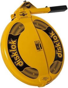 Disklok Steering Wheel Lock 'Gold Edition' - Small - 35-39 cm - Yellow - SCM Tested Universal Anti-Theft Device Heavy Duty High Visibility Deterrent Effect for Car Motor Home