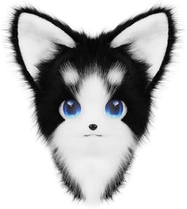 HAOAN Animal Furry Fursuit Head Mask Plush Cat Fox Mask Costume Props for Halloween Cosplay Party