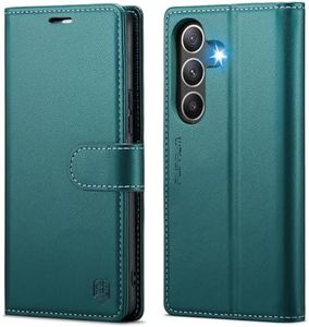 FLIPALM Wallet Case for Samsung Galaxy S26 6.3", RFID Blocking Credit Card Holder, PU Leather Folio Flip Kickstand Protective Shockproof Cover for Galaxy S26 (Green, Samsung Galaxy S26)