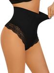 LAZAWG Tummy Control Thong Shapewear for Women Targeted Compression High Waisted Stay-Put Body Shaper Control Knickers Shaping Underwear