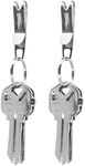 KeySmart Nano Clip - Pocket Clip Key Ring Holder - Secure Your Key Chain, Eliminates Pocket Bulge (2 Pack)