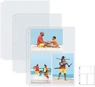 Better Office Products Photo Album Refill Sheets, 4 x 6 Inch Mixed Format, Heavyweight, Diamond Clear 3 Ring Photo Binder Page Refills, by , 150 Total Photos (25 Pack)