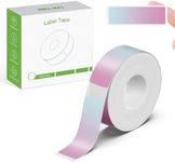 Nelko Genuine P21 Label Maker Tape, Adapted Label Print Paper, 14x40mm (0.55"x1.57"), Standard Laminated Labeling Replacement, Multipurpose of P21 Label Maker, 180 Tapes/Roll, 1 Roll, Light Purple