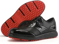 Zakey Spikeless Golf Shoes Men Professional Golf Shoes Male Classic Walking Shoes for Golfers Big Size 7-14 (Black,11)