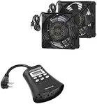 DEWENWILS 2 Pack 120V AC Fan,Outdoor Digital Timer for Lights