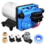 MICTUNING DC Water Diaphragm Pump 12V, 5.5GPM 70PSI On Demand Fresh Water Pressure Pump with Pressure Switch for Camper Garden Sprinkler Faucet