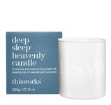 This Works Deep Sleep Heavenly Candle, 220 g - Luxury Candle Enriched with Essential Oils of Lavender, Camomile and Vetivert - Hand Poured Scented Candle with a 40hr Burn Time for a Calming Experience