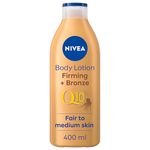 NIVEA Q10 Firming + Radiance Gradual Tan (400 ml), Tan Activating Firming Cream with Q10, Supports a Gradual Tan, Tanning Moisturiser for a Sun-Kissed Radiant Glow