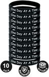 10 Pack One Day at a Time Black Sil