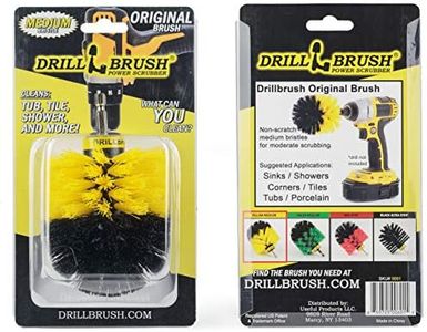 Drill Brush - The Original Drillbrush Power Scrubber - Bathroom Accessories - Shower Cleaner - Scrub Brush - Bath Mat - Shower Curtain - Bathtub - Sink - Toilet - Bidet - Flooring - Grout Cleaner