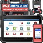 LAUNCH X431 PAD VII, 2025 J2534 Reprogramming Tool, ECU Online Coding, Topology Map Intelligent Diagnostic Scanner, 2 Years Free Update, Upgraded of X431 PAD3/ V+, 60+ Services, Bi-Directional Control