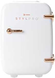 STYLPRO Mini Beauty Fridge in Rose Gold: 4L portable cooler/warmer for skincare, makeup, and cosmetics. Organize in bedroom, bathroom, or dressing room