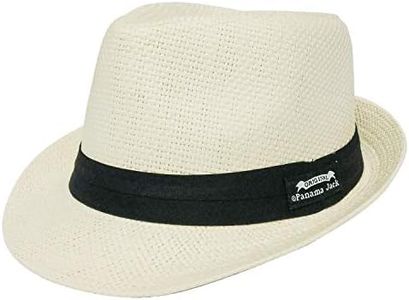 Panama Jack Straw Fedora Hat - Solid Ribbon Black Band