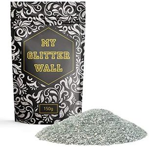 My Glitter Wall Additif paillettes pour peinture-émulsion couleur argent 150 g pour décorations murales en intérieur et en extérieur