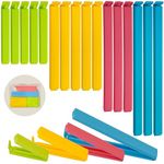 16 Pcs Sturdy Food Bag Clips for Food Storage Bags in 4 Sizes & 4 Colours - Food Clips for Keeping Food Fresh. Bag Clips for Food Storage and Sandwich Bags. Food Clips Bag Sealing Clips (16 Pack)