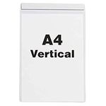 Beaverswood Industrial Strength Clear Pocket - Magnetic Document Holder, Magnetic Display Board - H.220 x W.310mm - A4 Vertical - Pack of 10