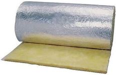 Reflective FRK FOIL Faced Fiberglass Duct Insulation HVAC Pipe Wrap 2.2" R8 4X25