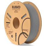 ELEGOO PLA Filament 1.75mm Grey 1KG, 3D Filament Dimensional Accuracy +/- 0.02mm, 1kg Cardboard Spool(2.2lbs) 3D Printing Filament Fits for Most FDM 3D Printers