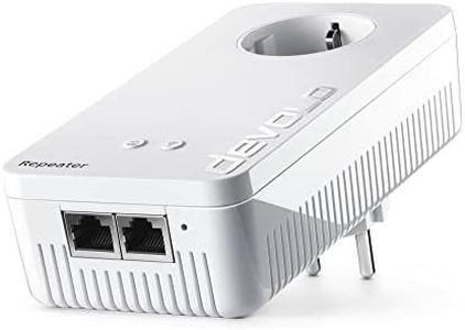 Devolo 8705 WiFi Repeater+ AC - Dual-WLAN-Verstärker mit Steckdose (kompatibel mit allen Routern, 1200 Mbit/s, 2 x LAN-Ports, Ap-Modus, Zugangspunkt), Weiß