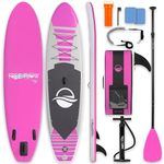 SereneLife Inflatable Stand Up Paddle Board, SUP Board- Paddleboards for Adults and Youth, Surfing Board Kit, 0.63cm Thick Standup Paddleboarding, Non-Slip Deck, Wide Stance, Surf Control w/Backpack