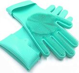 Louis Donne Silicone Cleaning Gloves, Reusable Wash Gloves with Bristles, Dishwashing Gloves with Scrubber, Great for Household, Washing Car, Pet Grooming