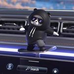 SAMIQU 2024 New Car Ornament - Skateboarding Bear Car Decor,Funny Skater Bear Car Interior Decoration Dashboard Ornament (Black)