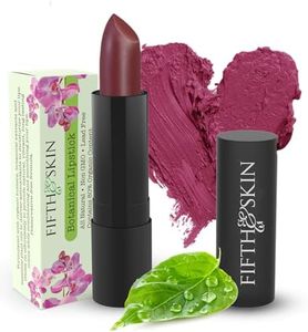Fifth & Skin BOTANICAL Lipstick (CHERRY) | Vegan | Natural | Organic | Certified Cruelty Free | Paraben Free | Petroleum Free | Healthy | Moisturizing | Vibrant Color that's Good for your Lips!
