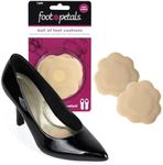 FOOT PETALS Tip Toes Poron with Soft Spots - Dual Density Ball of Foot Cushion Pads for Shoes - 1 Pair (Buttercup)