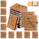 Resurhang 20 Sets Employee Appreciation Gift Inspirational Spiral Notebook Bulk with Motivational Bamboo Ballpoint Pens Sticky Notepad Christmas Thank You Gift for Teacher Student Team Coworker Nurse