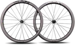 ICAN Carbon Road Bike Disc Wheelset 35mm Clincher Tubeless Ready 25mm 1570g