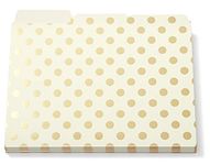 Kate Spade New York Organizer Thick File Folders Pack of 6 (Gold Dots)