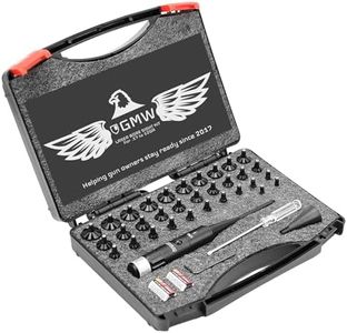 GMW Bore Sight Kit with 32 Adapters for 0.17 to 12GA Calibers, Green Laser Bore Sight, Laser Bore Sighter Kit for Hunting