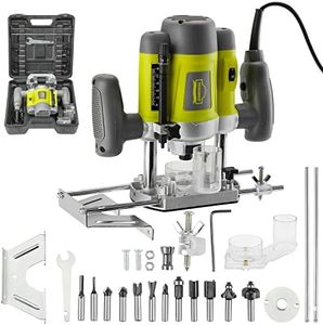 Défonceuse affleureuse électrique, DEWINNER à Bois 1200W, profession plastifieuse avec Accessoires DE-60082BMC