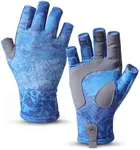 Tough Outdoors UV Fishing Gloves - Fingerless Fishing Gloves Men & Women - UPF 50+ Sun Gloves - UV Protection Kayaking Gloves - Sun Protection Fishing Gloves - Paddling Gloves & Sailing Gloves