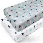 Changing Pad Cover for Boys and Girls 2 Pack, Comfy & Breathable Changing Table Cover for 32''x16" Baby Changing Table Pads, Baby Changing Pad Cover, Dinosaurs & Ocean